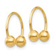 14k Madi K Open Hoop Beaded Earrings SE473