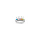 Sterling Silver Rhodium-plated Synthetic 5 Stone Mother's Ring XMR8/5SS