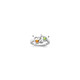 Sterling Silver Rhodium-plated Synthetic 2 Stone Mother's Ring XMR92/2SS-7