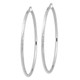 14k White Gold Lightweight 3mm Diamond-cut Hoop Earrings TC1014W