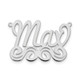 14k White Gold Medium Polished Name Plate XNA1060W
