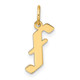 14KY Letter F Initial Pendant XNA1335Y/F