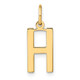 14ky Letter H Initial Pendant XNA1336Y/H