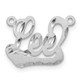 SS/Rhodium-plated Satin Diamond-cut Underlined Name Plate XNA185SS