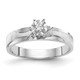 14k White Gold AA Quality 1/20 carat Diamond Trio Complete Engagement Ring X8319AA-E
