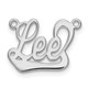 14k White Gold Underlined Name Plate XNA141W