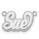 14k White Gold Polished 3D Name Plate XNA243W