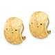 14K Textured Omega Back Earrings TF1525