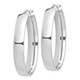 14k White Gold High Polished 7mm Oval Hoop Earrings TF1419W