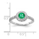 14k White Gold 5mm Emerald AA Diamond ring X9641E/AA