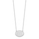 14k White Gold Brushed Monogram Necklace XNA575W