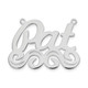 10k White Gold Large Polished Name Plate 10XNA1059W
