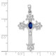 14k White Gold .35 Sapphire Cross Pendant XP1775WS