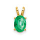 14k 7x5mm Oval Emerald pendant XP422E