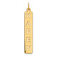 14k Yellow Gold Large  Arial Black New Font Bar Charm XNA98Y