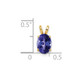 14k 8x6mm Oval Tanzanite pendant XP423T