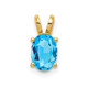 14k 7x5mm Oval Blue Topaz pendant XP422BT