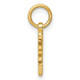 10k Solid Polished Chinese Long Life Charm 10K826