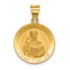 14K Polished / Satin St. Vincent Hollow Medal Pendant XR1697