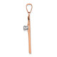 14k Rose Gold Diamond Cross Pendant XR1233