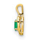 14k Emerald and Diamond Heart Pendant XBS494