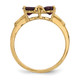 14k Gold Polished Rhodolite Bow Ring XBS521