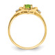 14k Peridot and Diamond Heart Ring XBS497