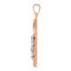 14k Two-tone Gold Hollow Crucifix Pendant XR1235