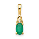 14k Emerald and Diamond Pendant XBS278