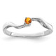 Sterling Silver Rhodium-plated Synthetic 1 Stone Mother's Ring XMR86/1SS-8