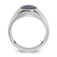 10k White Gold IBGoodman Men's Sapphire Doublet Stone Complete Ring B52130-0WCS