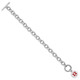 Sterling Silver Rhodium Engraveable Enamel Disc Medical ID Bracelet XSM118-7.75