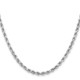 14K White Gold 22 inch 3.75mm Diamond-cut Rope with Lobster Clasp Chain 027W-22
