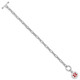 Sterling Silver Rhodium Engraveable Enamel Disc Medical ID Bracelet XSM114-8.75