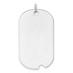 14k White Gold Plain .027 Gauge Engravable Dog Tag w/Notch Disc XWM599/27