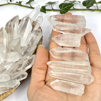 One Randomly Picked Small Lemurian Quartz Point from Brazil- 11495 One Randomly Picked Small Lemurian Quartz Point from Brazil- 11495