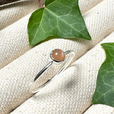 Peach sales moonstone ring