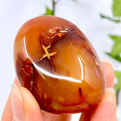 Carnelian Palm Stone- 13120