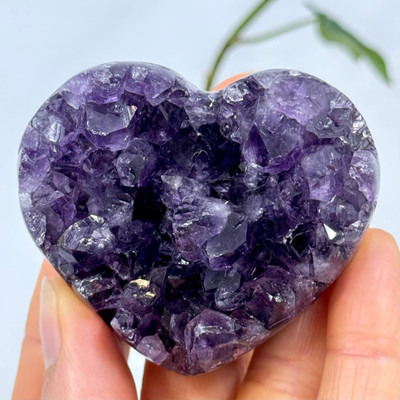 Dark Purple Amethyst Heart from Uruguay- 13343