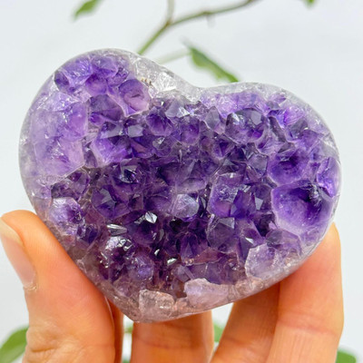 Dark Purple Amethyst Heart from Uruguay- 13347 Dark Purple Amethyst Heart from Uruguay- 13347