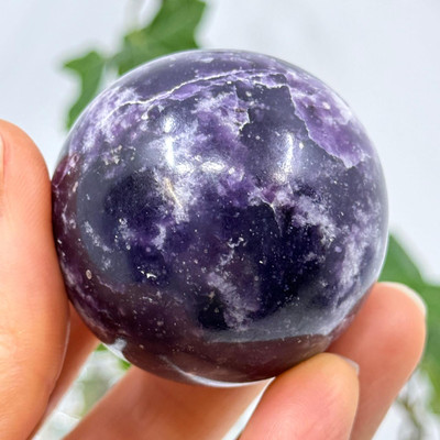 Dark Lepidolite Sphere - 13423