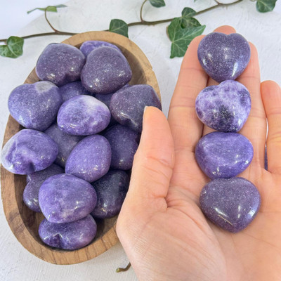 Small Dark Lepidolite Heart- 13562