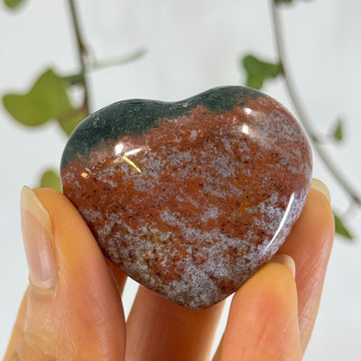 Ocean Jasper Heart from Madagascar-13572