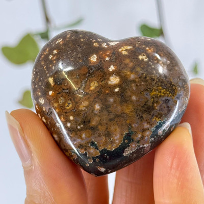 Ocean Jasper Heart from Madagascar-13573