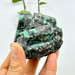Freestanding Carved Emerald on Mica and Quartz from Brazil-13028