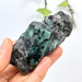 Freestanding Carved Emerald on Mica and Quartz from Brazil-13029