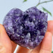 Dark Purple Amethyst Heart from Uruguay- 13343