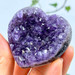 Dark Purple Amethyst Heart from Uruguay- 13350