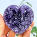 Dark Purple Amethyst Heart from Uruguay- 13355