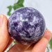 Dark Lepidolite Sphere - 13423